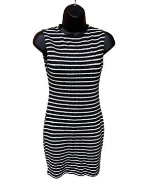 Kaiia Striped Mini Tank Dress - Size: 8